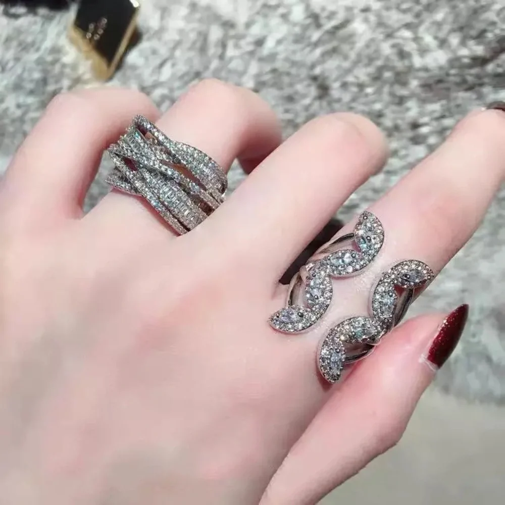 Silver butterfly cocktail ring
